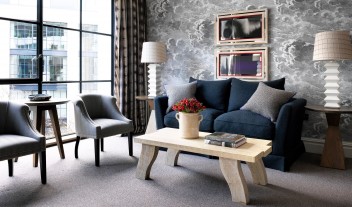 Ham Yard Hotel Orange Sofain London