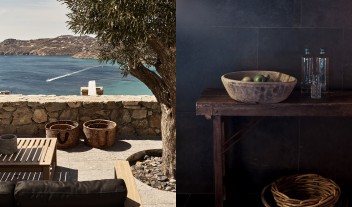 Myconian Avaton Terrace Details in Mykonos