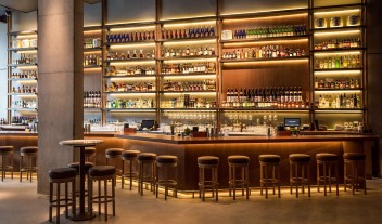 Nobu Hotel Shoreditch Bar Interior in London