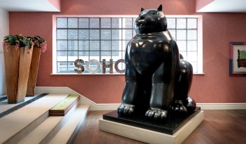 The Soho Hotel Cat Sculpture in London